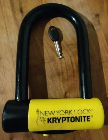 Image 3 of Kryptonite Yellow New York FAHGETTABOUDIT Bike Lock