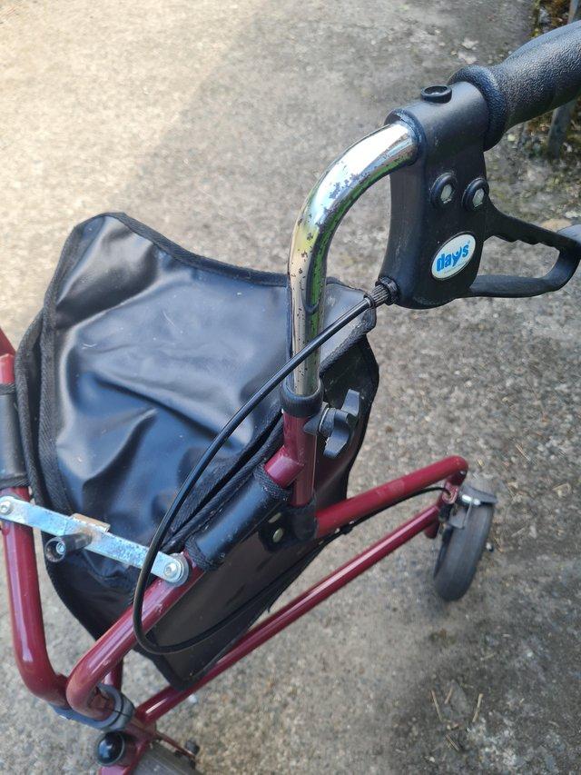 Preview of the first image of 3 wheel walking aid shopper.