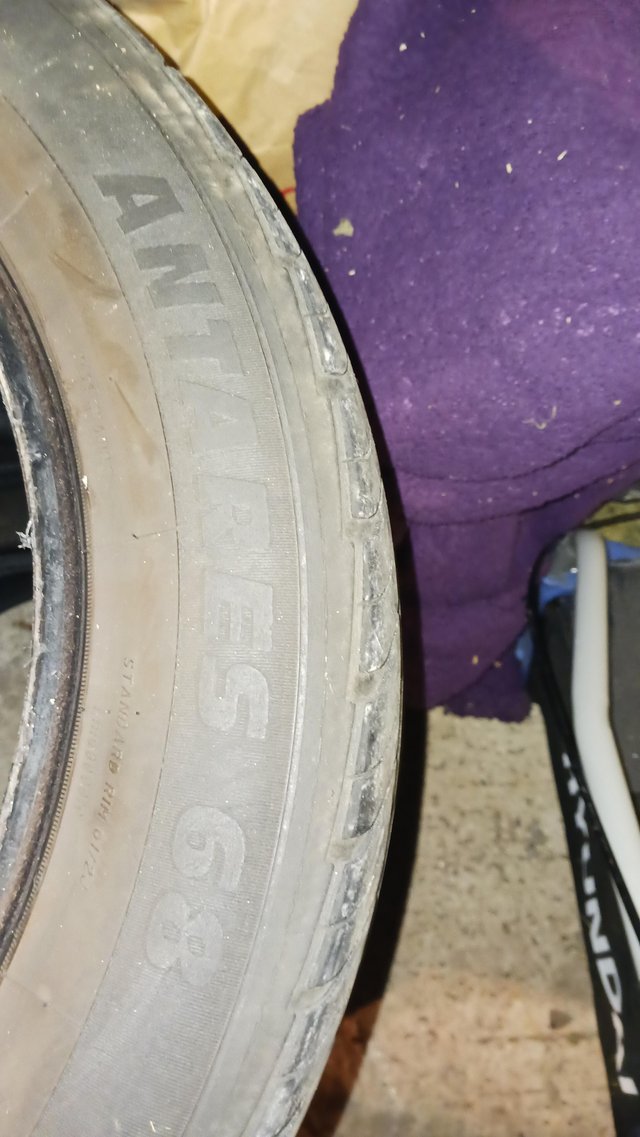 Preview of the first image of 4 used sailun tyres  2x4mm and 2x5mm tread left..