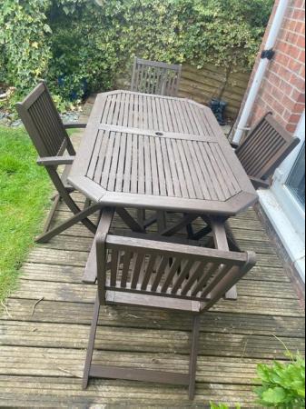 Image 3 of Garden Table & Four Armchairs for sale. Ready to use!