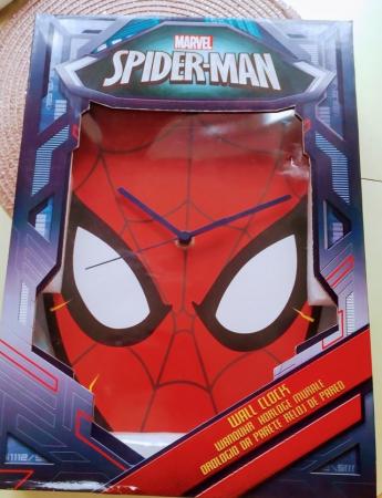 Image 2 of NEW BOXED SPIDER MAN WALL CLOCK