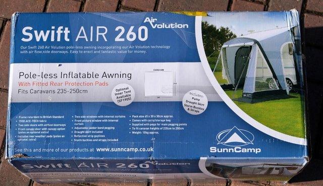 Image 3 of Sunncamp Swift Air Awning 260 Porch awning
