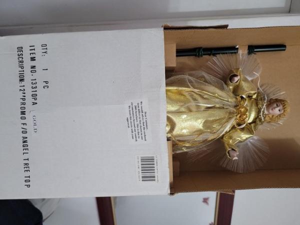 Image 1 of 12" promo  fibre optic angel tree topper. Never been out box