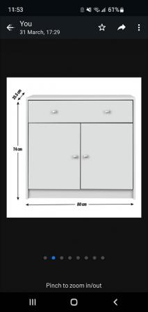 Image 2 of Argos White Sideboard for sale