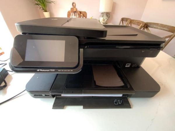 Image 3 of Hewlett Packard 7520 Wi-Fi printer, touchscreen.