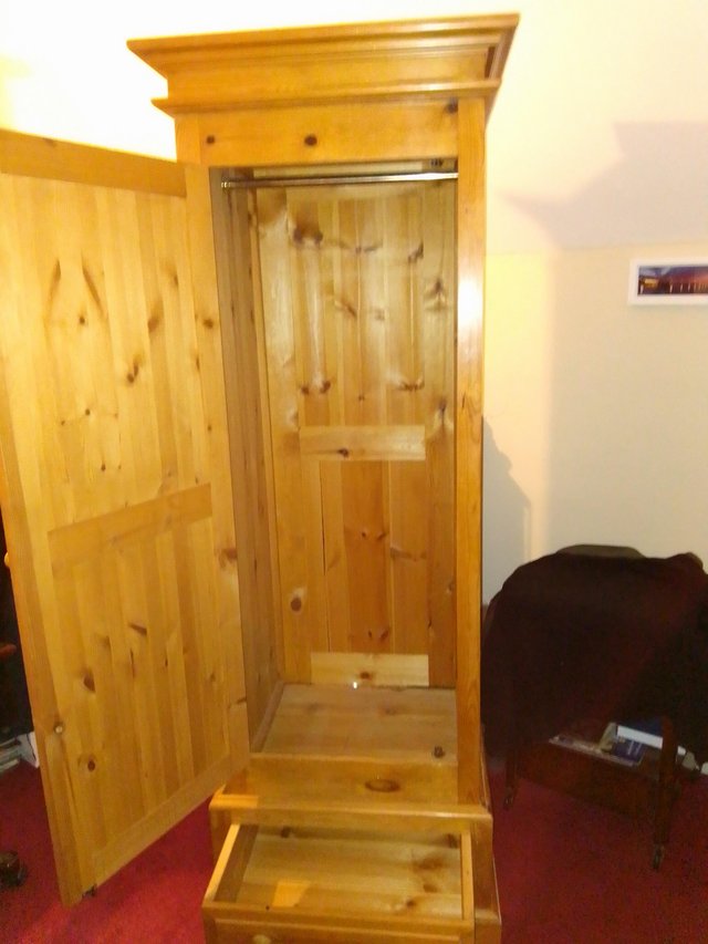 Preview of the first image of Antique pine single wardrobe.
