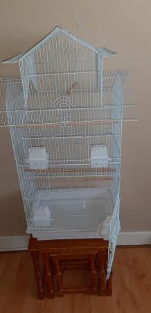 Image 2 of New Pagoda  style  cage with feeders and perches