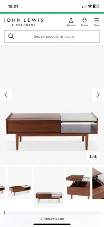 Image 3 of West Elm Mid-Century pop up coffee table