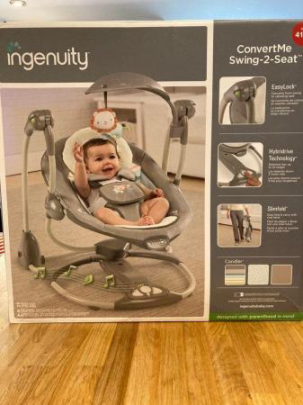Image 2 of Ingenuity baby swing with music