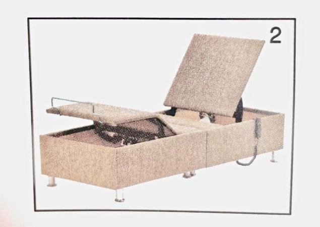 Image 3 of NEW ADJUSTABLE  SHERBORNE 3FT BED, MODEL HAMPTON, WMATTRESS