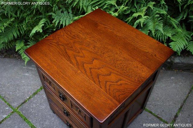 Image 24 of OLD CHARM LIGHT OAK BEDSIDE LAMP TABLES CHESTS OF DRAWERS