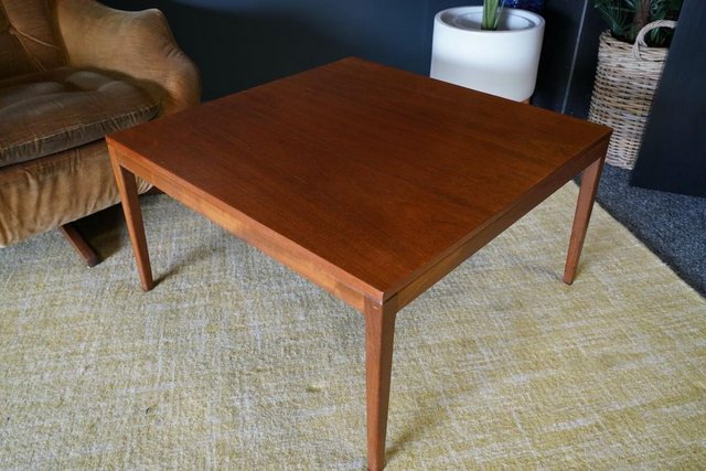 Preview of the first image of Mid Century Swedish or Danish Teak Square Coffee Table 1960s.