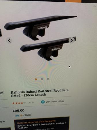 Image 2 of Halfords roof rack  bars