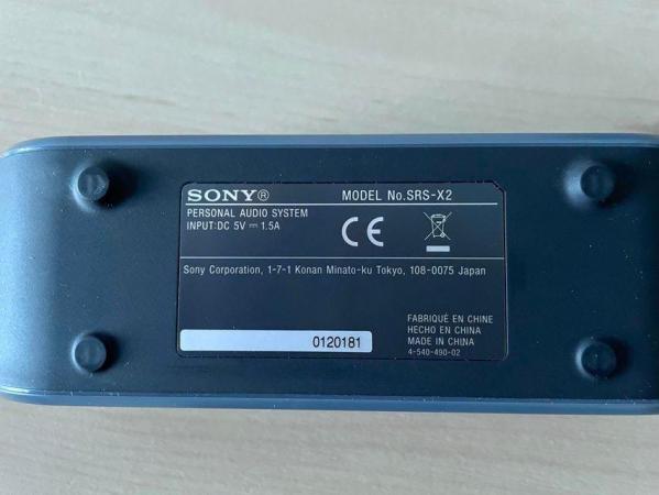 Image 2 of Sony Bluetooth Speaker SRS-x2
