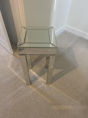 Image 1 of Glass/mirrored side table