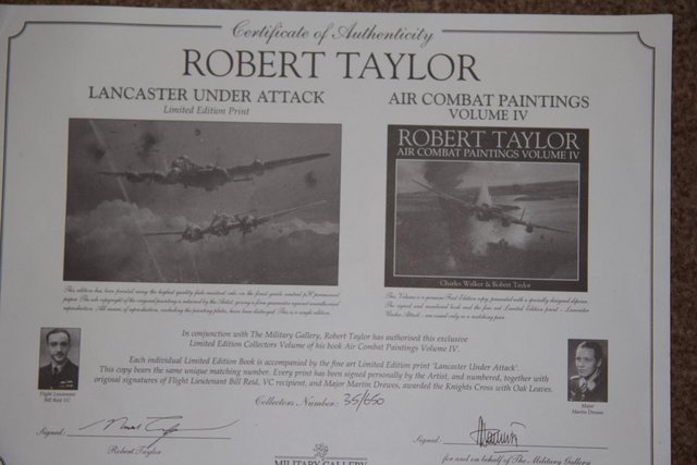 Preview of the first image of Robert Taylor - Lancaster Under Attack.