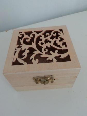 Image 1 of Trinket Box Small Wooden Box Jewellery Box
