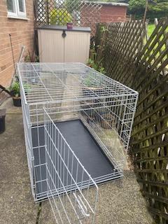 Image 1 of XL Dog Crate & Small Travel Crate