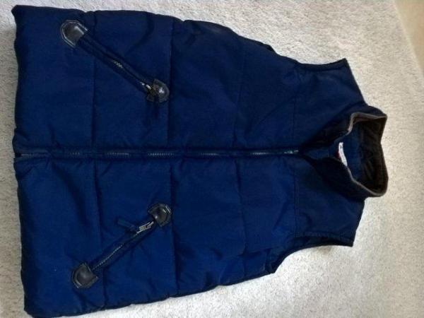 Image 1 of John Lewis boy's quilted navy gilet age 11