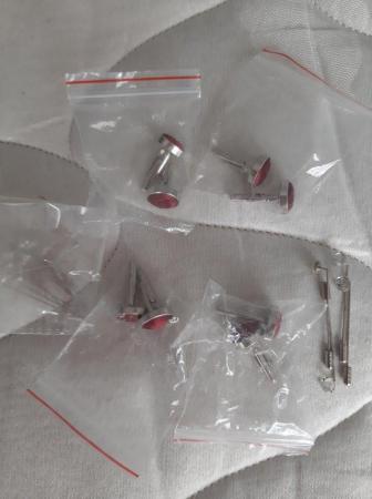 Image 1 of Tie pins ,cufflinks and bride hair pins