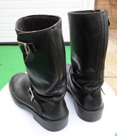 Image 3 of Harley Davidson Style Vintage Motorcycle Boots .