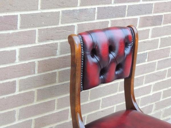 Image 16 of Ox blood Compact Chesterfield Desk Chair (UK Delivery)