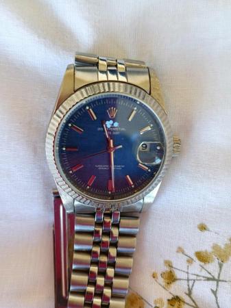 Image 1 of REDUCED !! LUXURY WATCH with blue face perpetual motion