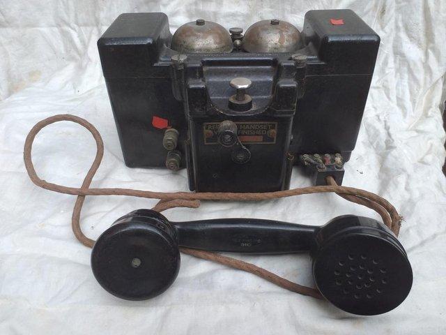 Preview of the first image of WW2 Military Magneto Field Telephone set F Mk II T.M.C Worki.