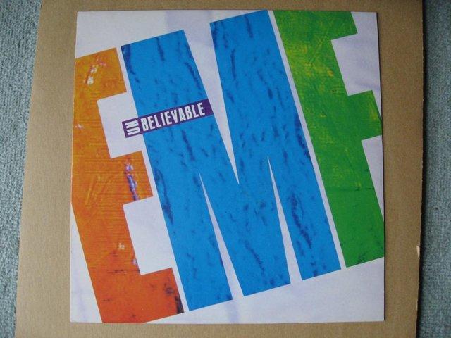 Preview of the first image of EMF Unbelievable 12” Vinyl Record– Parlophone 12R 6273.