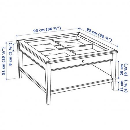 Image 2 of Ikea laitorp grey coffee table