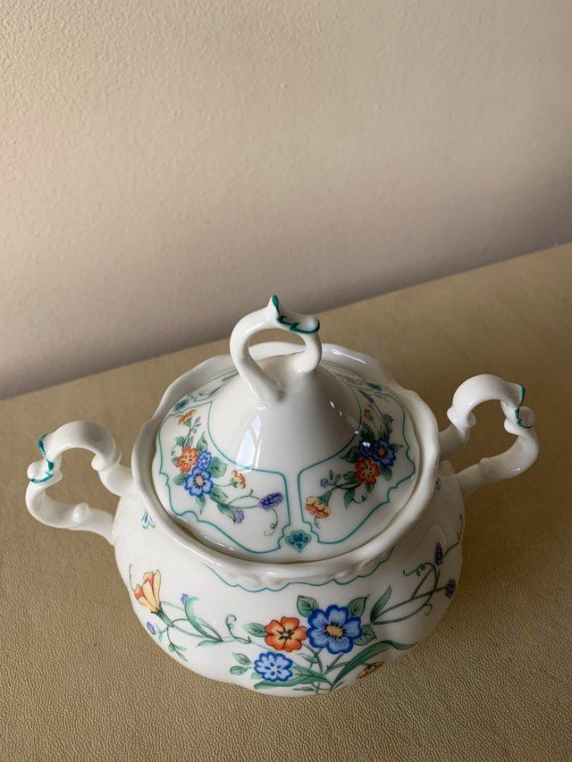 Preview of the first image of Royal Albert Hamlyn lidded Sugar Bowl.