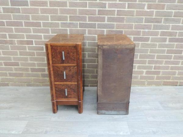 Image 18 of Pair of Antique Walnut Bedside Tables (UK Delivery)