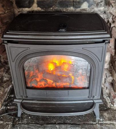 Image 2 of Gazco Huntingdon 40 Electric Stove Fire Free standing black