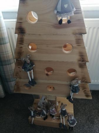 Image 3 of Hand made solid tree beer holder