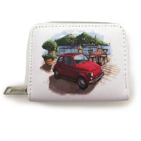 Image 3 of Small Zip Around Wallet - Fiat 500.  Free uk postage