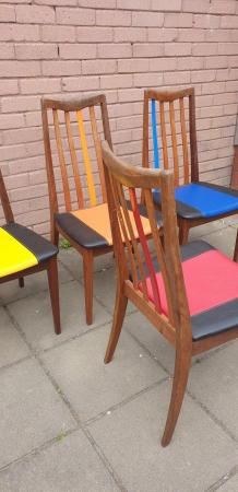 Image 8 of G- plan style Dining chairs x 4