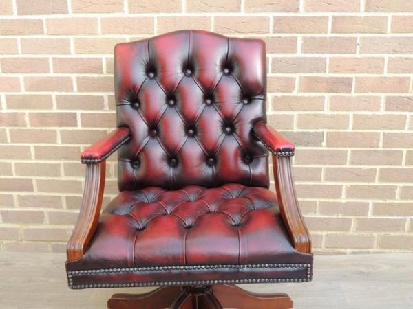 Image 8 of Gainsborough Chesterfield Ox Blood Chair (UK Delivery)