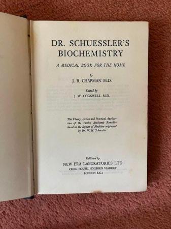 Image 2 of Dr Schuesslers Biochemistry J B Chapman MD
