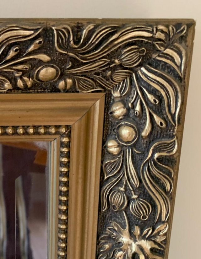 Preview of the first image of Very Large Wall Mirror, Antique Gold Frame 165cm x 132cm.