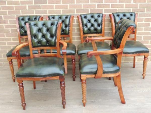 Image 8 of 6 Chesterfield Luxury Dining Chairs (UK Delivery)