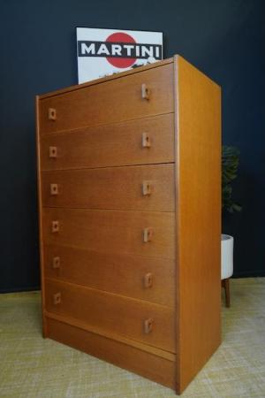 Image 12 of Mid Century 1960s Chest of Drawers Tallboy for Stag