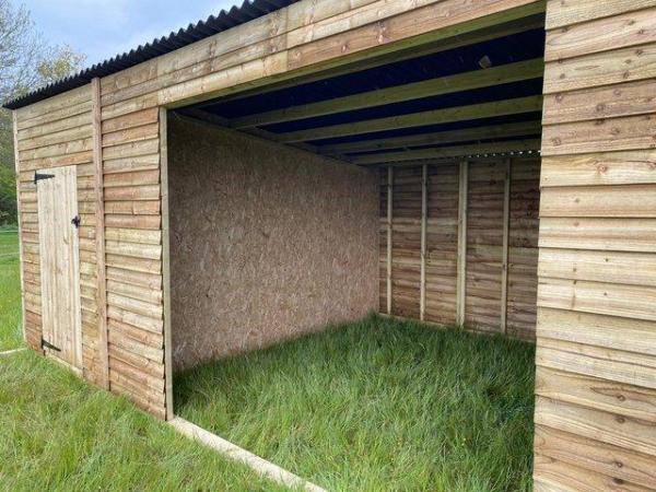 Image 1 of 18ft x 12ft field shelter with tack room