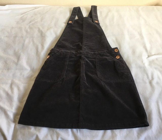 Preview of the first image of Girls Charcoal Grey Pinafore.
