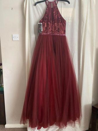 Image 3 of PROM DRESS - NEW WITH TAGS Burgundy full length