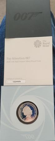 Image 1 of Royal Mint J. Bond Silver Proof #2 Pay Attention £1 Coin