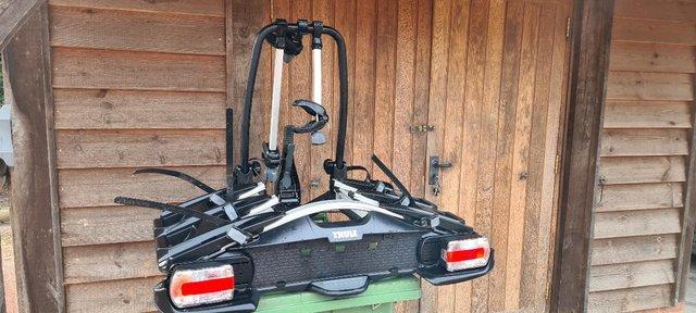 Preview of the first image of Thule Velocompact 3 tow bar bike carrier.