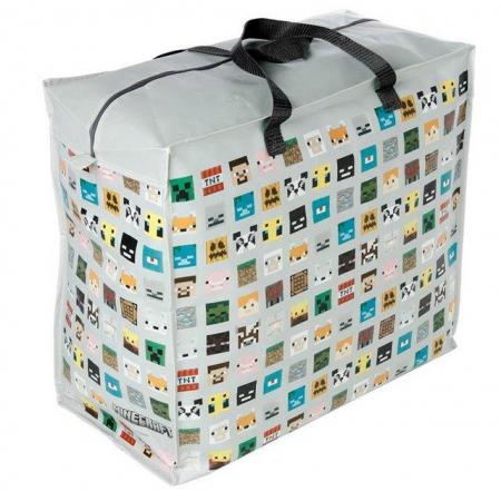 Image 3 of Practical Laundry & Storage Bag - Minecraft Faces.
