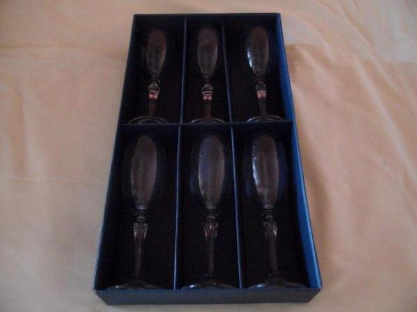 Image 1 of Hand crafted crystal sherry glasses