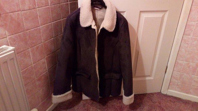 Image 1 of Coat - Faux Suede/sheepskin Brand new
