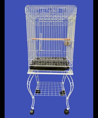 Image 4 of Parrot-Supplies Hawaii Parrot Cage With Stand White